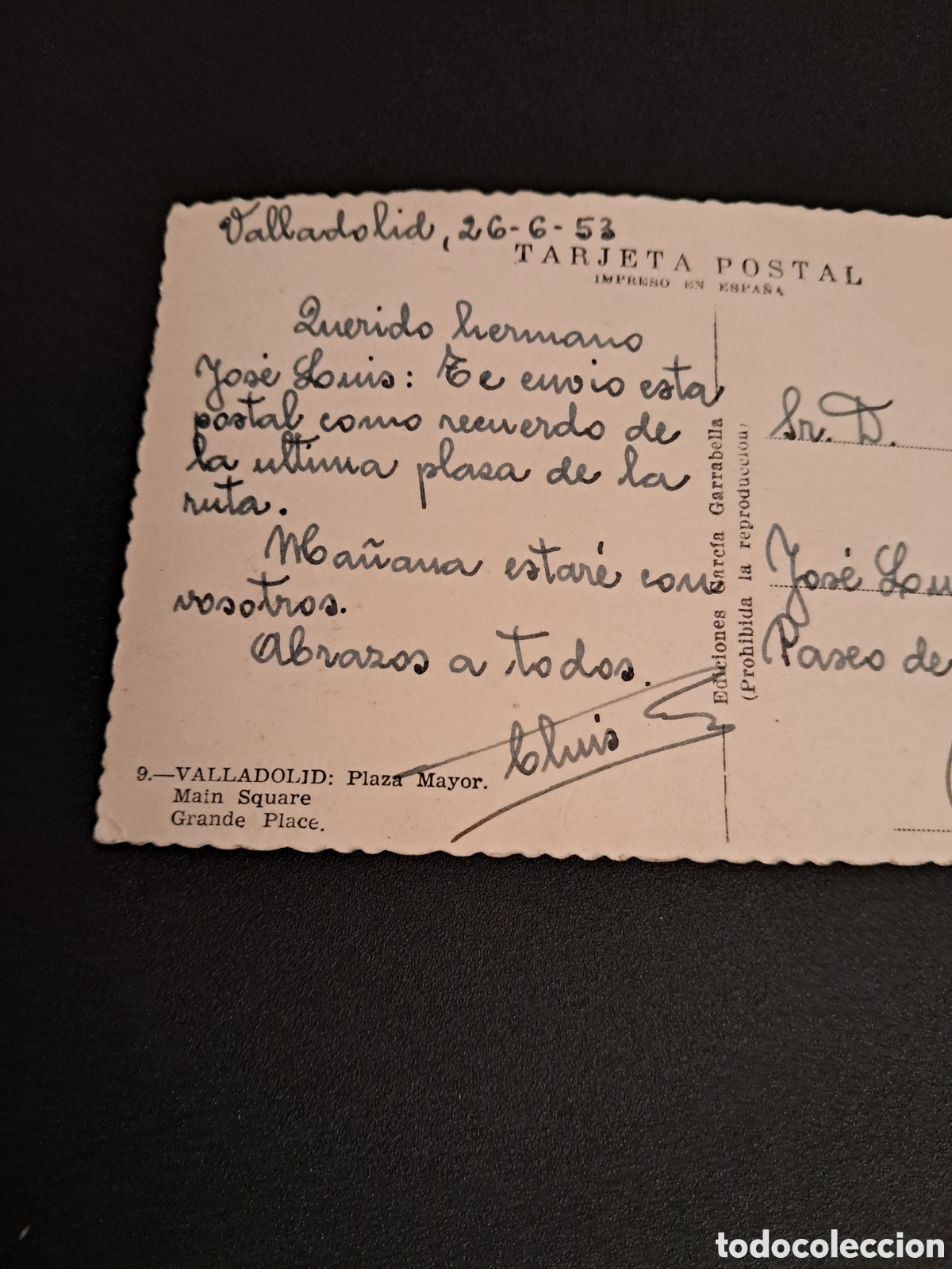 Postales: Postal Valladolid 1953 - Foto 4