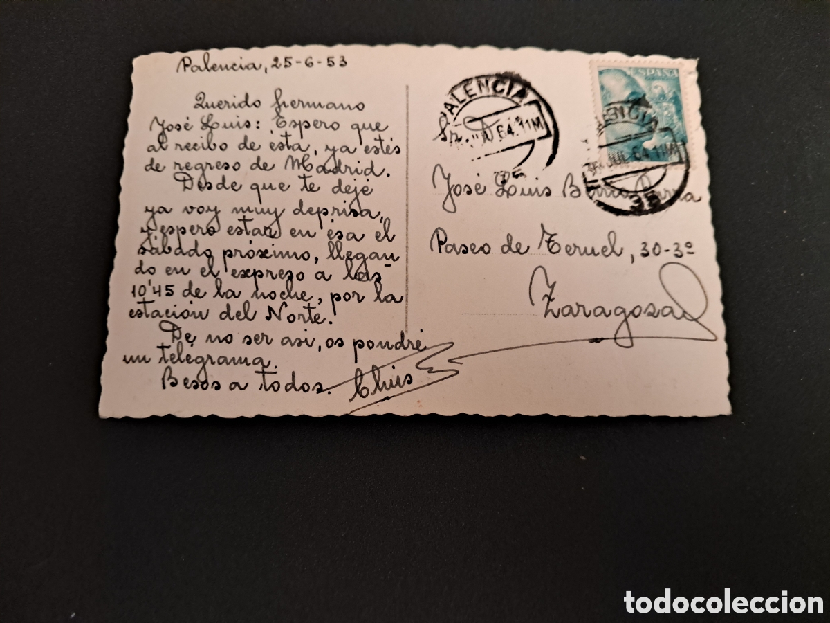 Postales: Postal Palencia 1953 - Foto 4