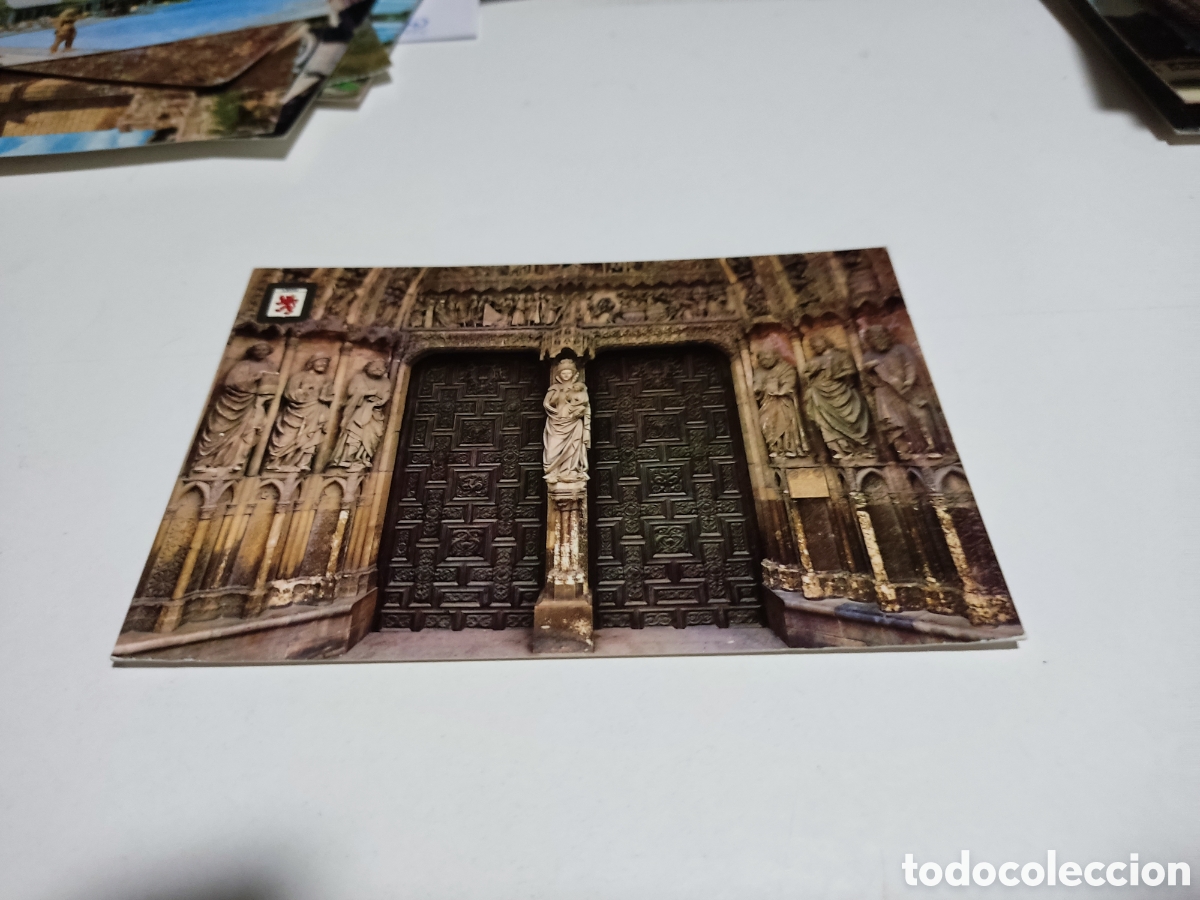 Postales: Postal Le&oacute;n catedral puerta - Foto 1