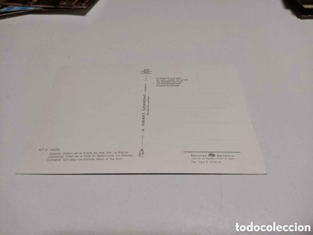 Postales: Postal Le&oacute;n catedral puerta - Foto 2