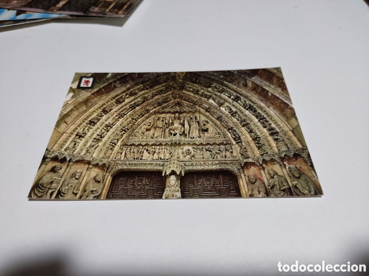 Postales: Postal Le&oacute;n catedral puerta - Foto 1
