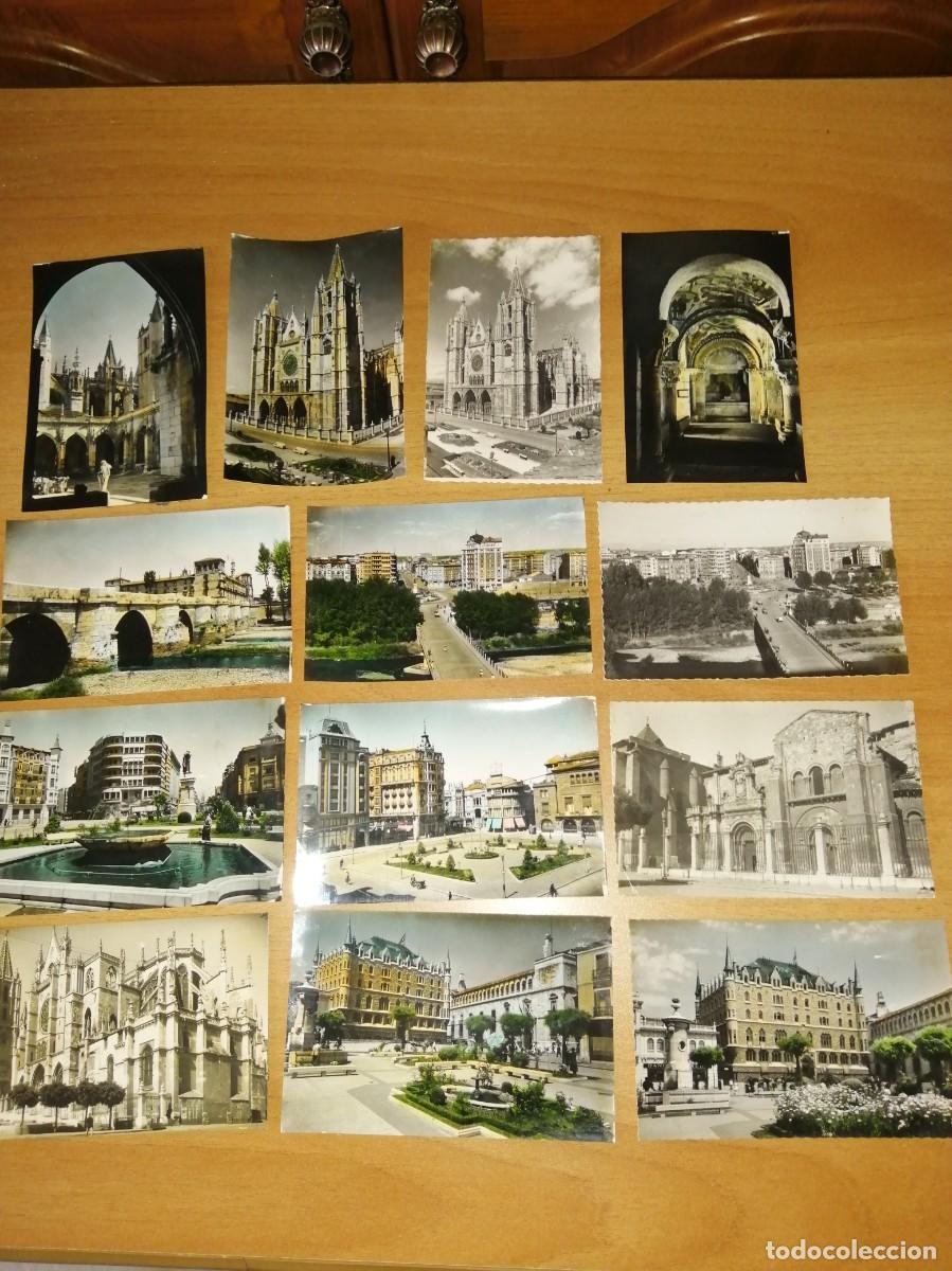 Postales: LE&Oacute;N. 13 POSTALES VARIADAS - Foto 1