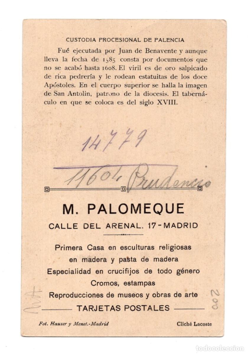 Postales: PALENCIA.- CUSTODIA PROCESIONAL. - Foto 2