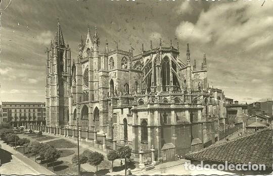 Postales: Leon - Catedral - Abside y fachada del diodia - Foto 1