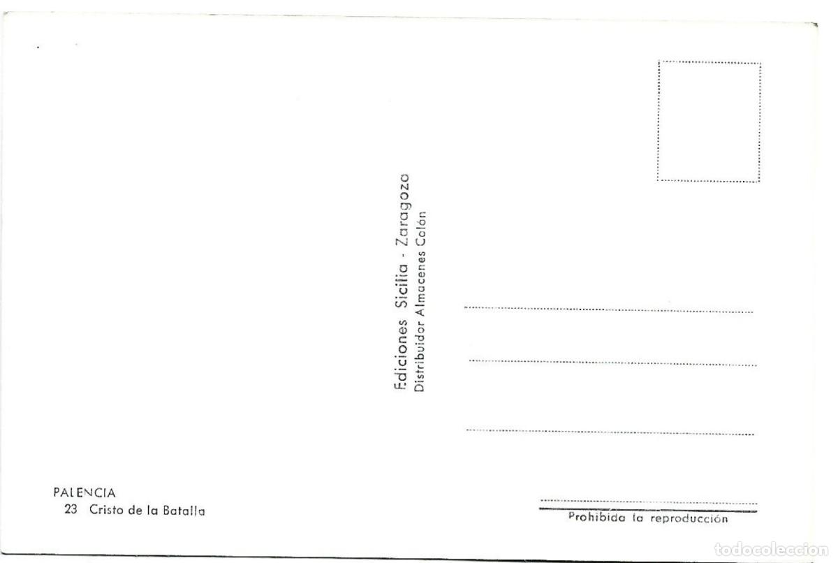Postales: CRISTO DE LA BATALLA.- PALENCIA - Foto 2