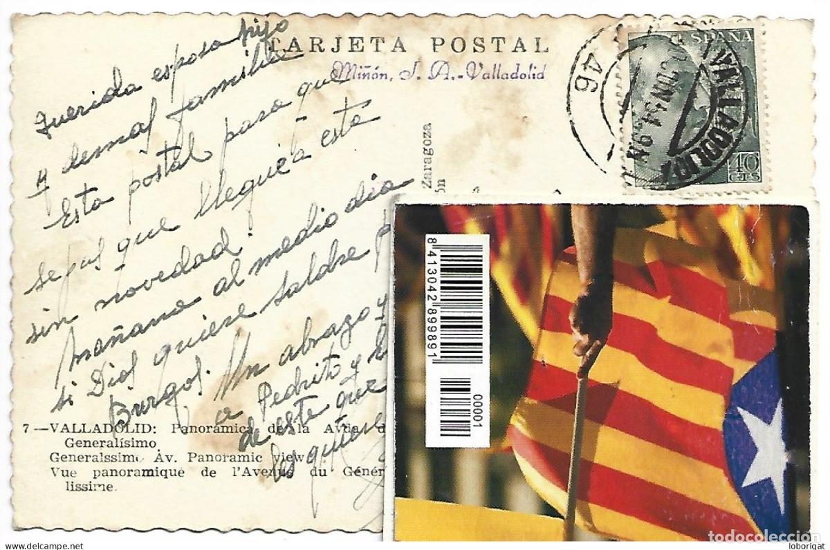 Postales: PANORAMICA DE LA AVENIDA DEL GENERALISIMO.- VALLADOLID - Foto 2