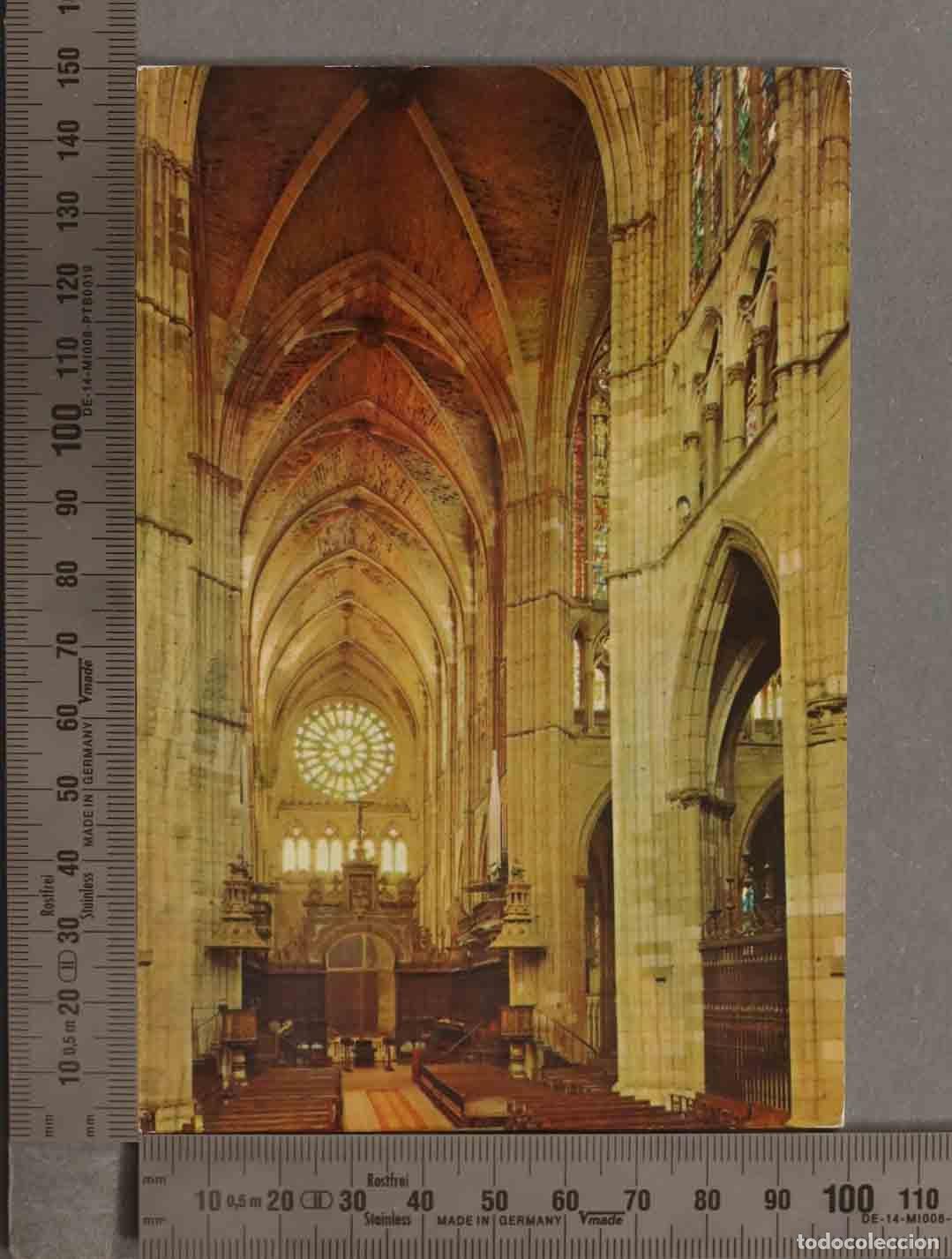 Postales: POSTAL. LEON Catedral Nave central - Foto 1