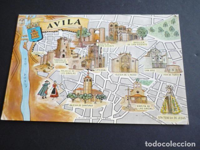 Postales: AVILA PLANO CIUDAD POSTAL - Foto 1