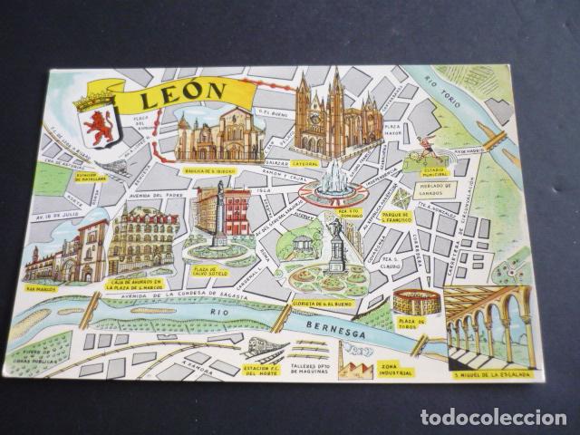 Postales: LEON PLANO CIUDAD POSTAL - Foto 1