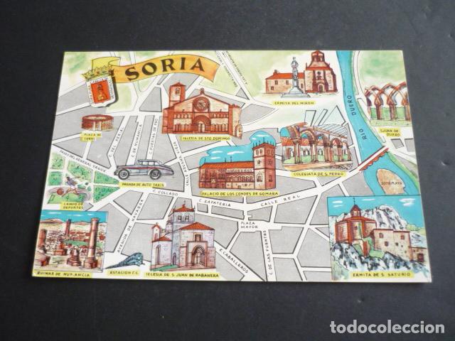 Postales: SORIA PLANO CIUDAD POSTAL - Foto 1