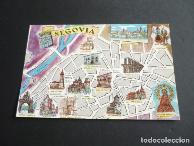 Postales: SEGOVIA PLANO CIUDAD POSTAL - Foto 1