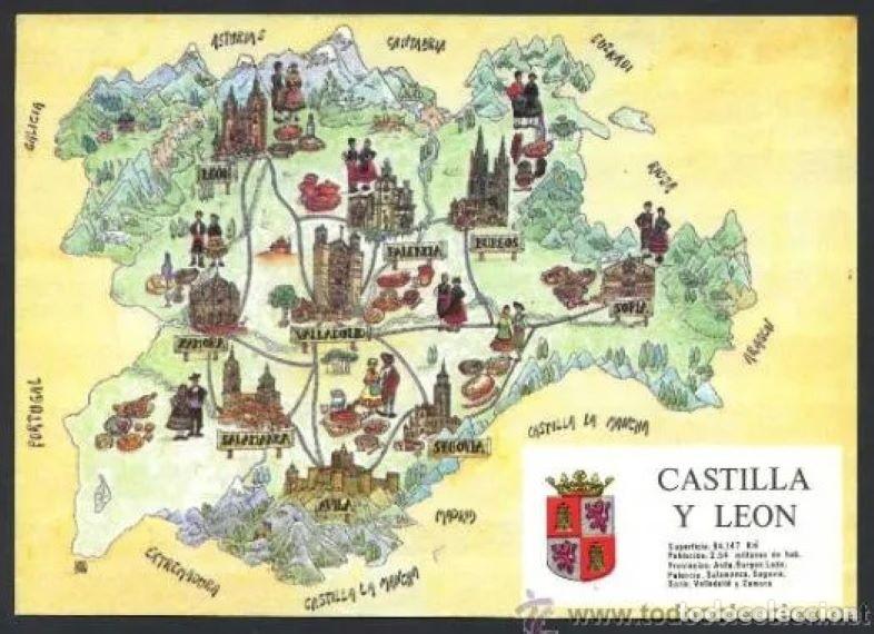 Postales: *Castilla y Le&oacute;n* Sin datos editor. Nueva.