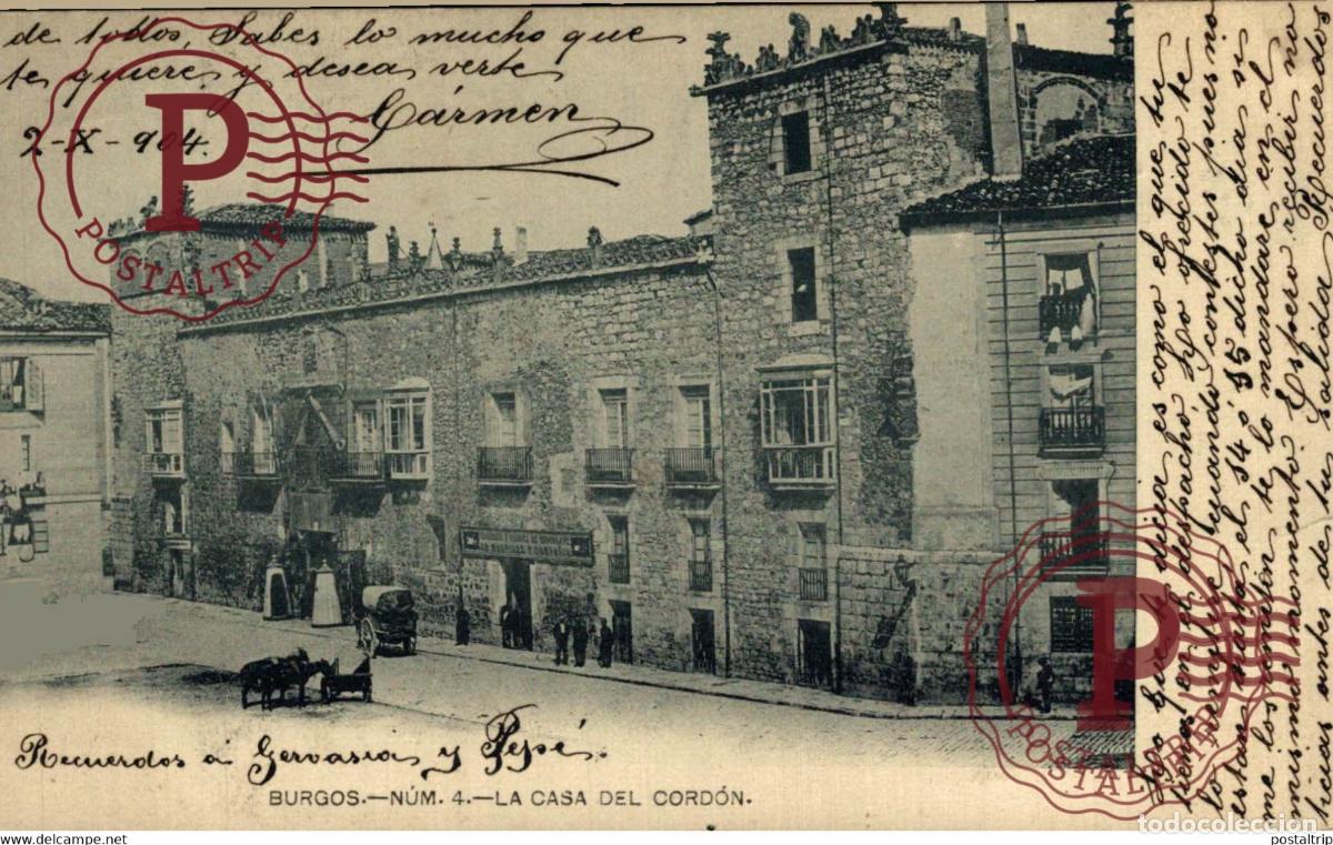 Postales: BURGOS. LA CASA DEL CORDON. - Foto 1