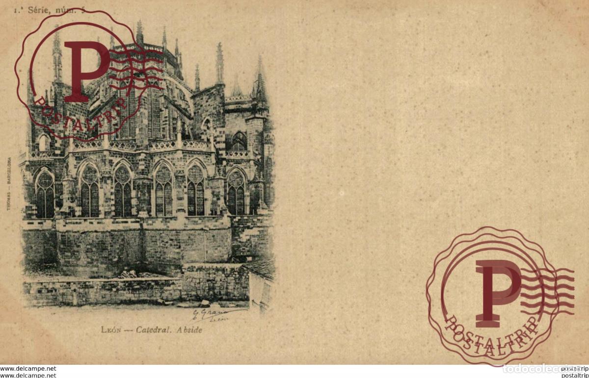 Postales: LEON, ABSIDE DE LA CATEDRAL - Foto 1