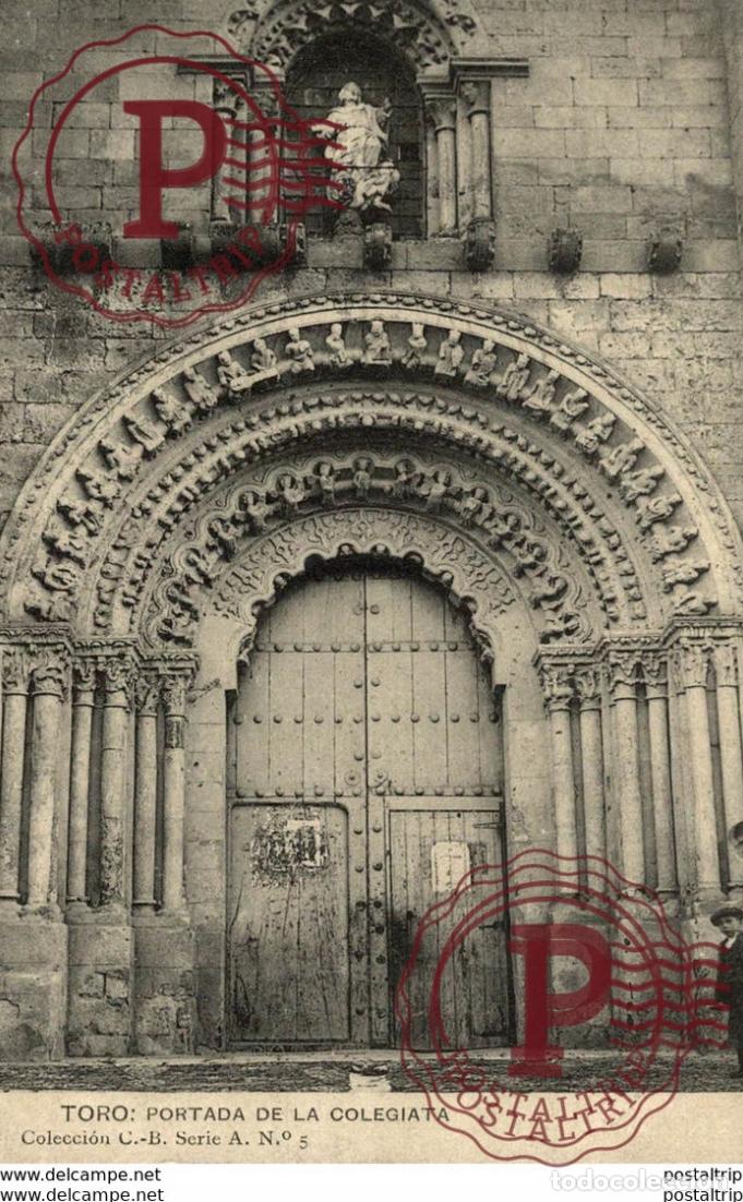 Postales: TORO PORTADA DE LA COLEGIATA - Foto 1