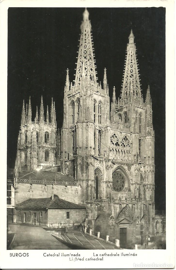 Postales: Burgos - Catedral Iluminada - Ed. Manipel - Foto 1