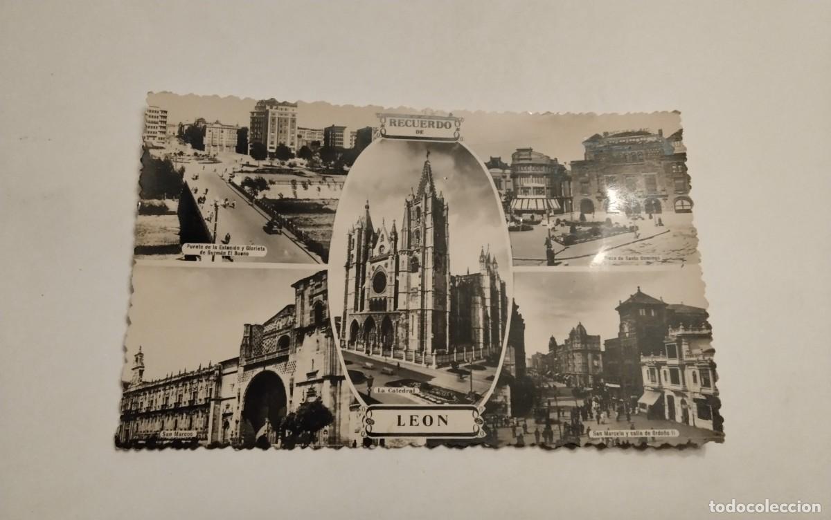 Postales: LEON , POSTAL ANTIGUA , BLANCO Y NEGRO - Foto 2