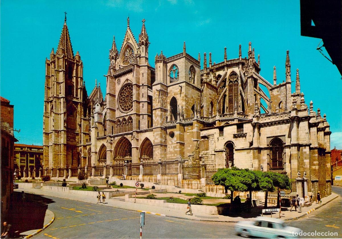 Postales: Postal de la Catedral de Le&oacute;n, Espa&ntilde;a - Ediciones Alarde - Foto 1