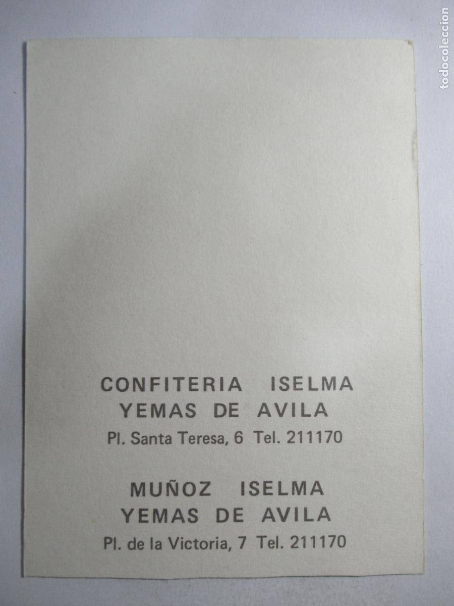 Postales: Confiter&iacute;a Iselma - Yemas de &Aacute;vila - Foto 2