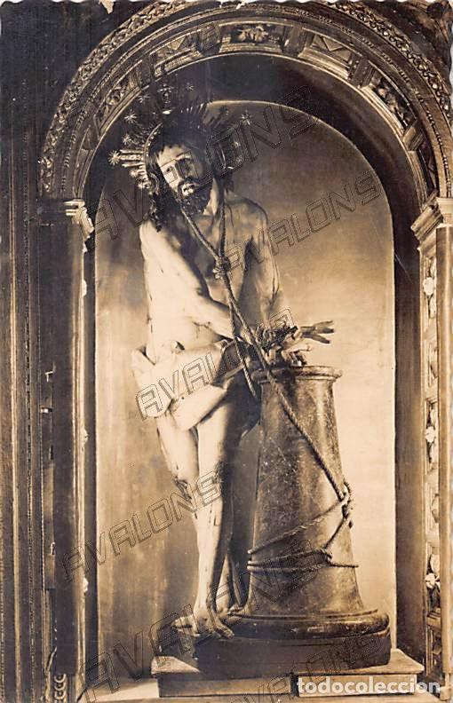 Postkarten: Postal del Cristo atado a la columna (Hern&aacute;ndez) en &Aacute;vila, sin circular - A&ntilde;os 50