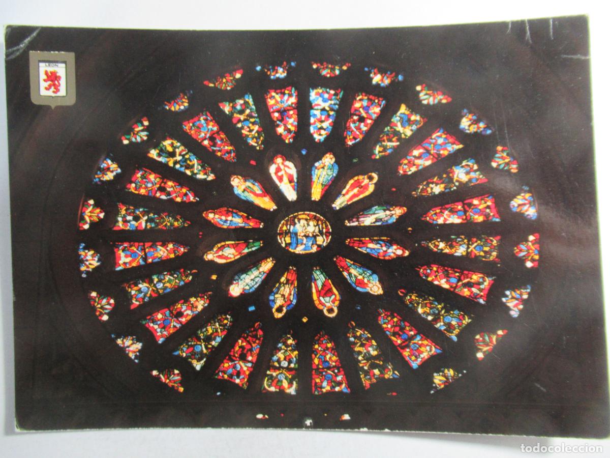 Postales: Le&oacute;n - Catedral. Roset&oacute;n Central - S/C - Foto 1