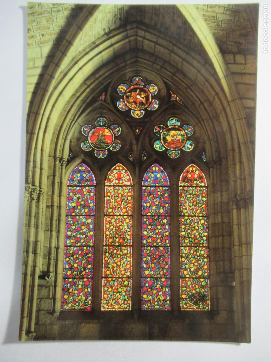 Postales: Le&oacute;n - Catedral. Vidrieras - S/C - Foto 1