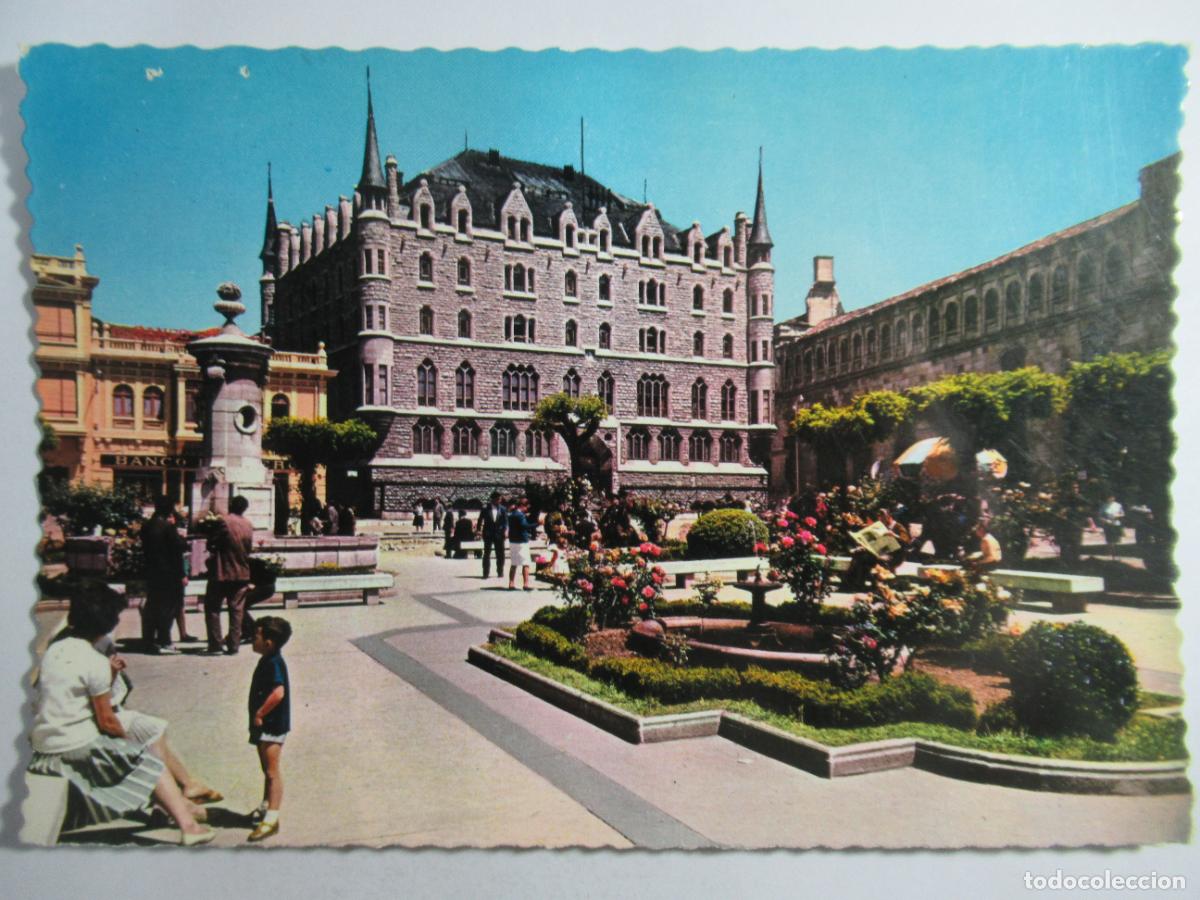 Postales: Le&oacute;n - Edificio de la Caja de Ahorros y Monte de Piedad - Circulada - Foto 1