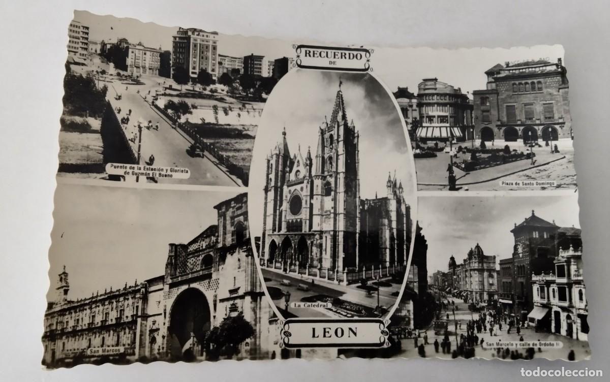 Postales: LEON , POSTAL ANTIGUA , BLANCO Y NEGRO - Foto 1