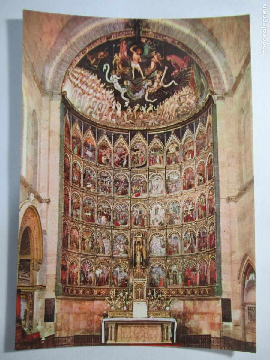 Postales: Salamanca - Catedral Vieja. retablo - S/C - Doblez en parte central