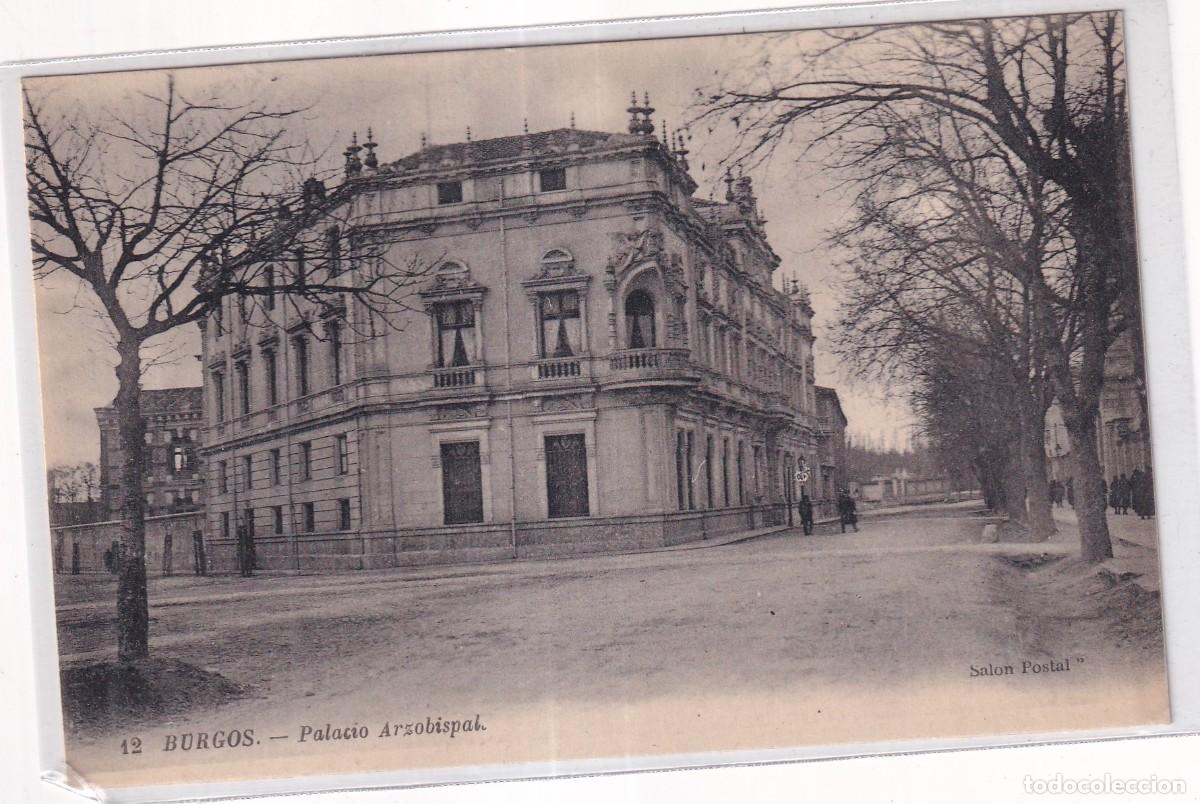 Postales: 12 Burgos Palacio Arzobispal. Salon postal. Levy fils et cie. Paris. Sin circular