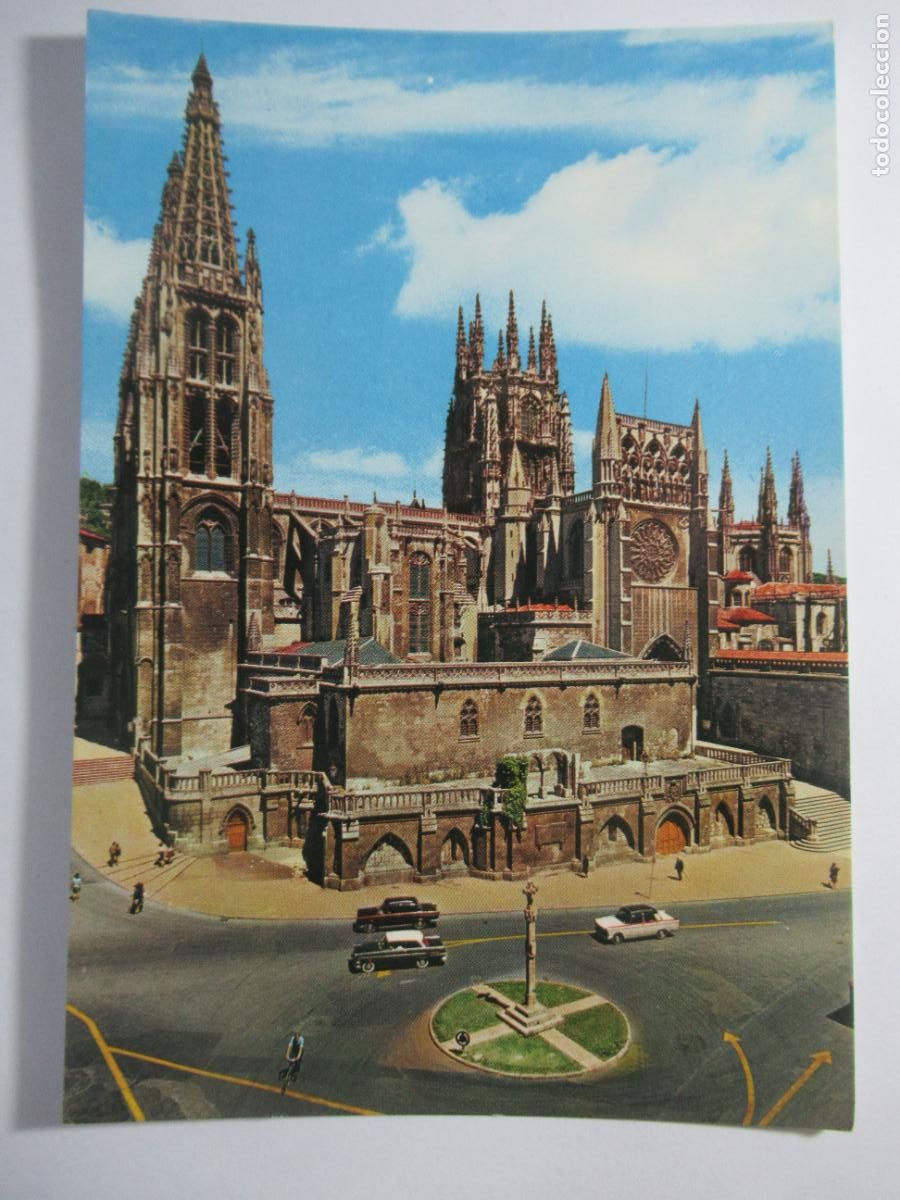 Postales: Burgos - Catedral. Vista desde la Plaza de Santa Mar&iacute;a - S/C