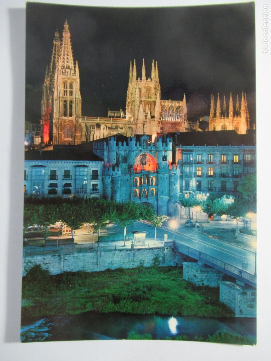 Postales: Burgos - Puerta de Santa Mar&iacute;a y Catedral - S/C