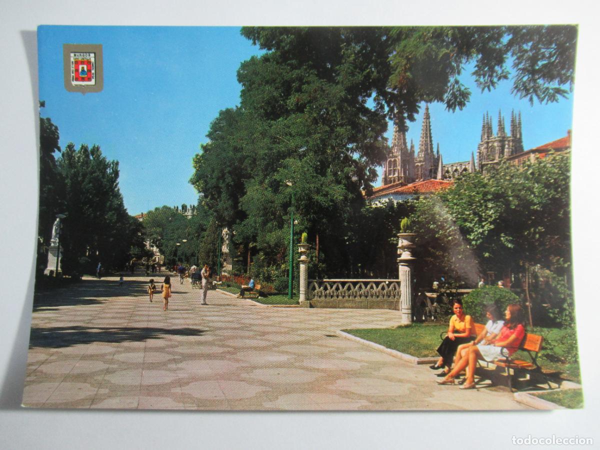Postales: Burgos - Paseo del Espol&oacute;n - Escrita