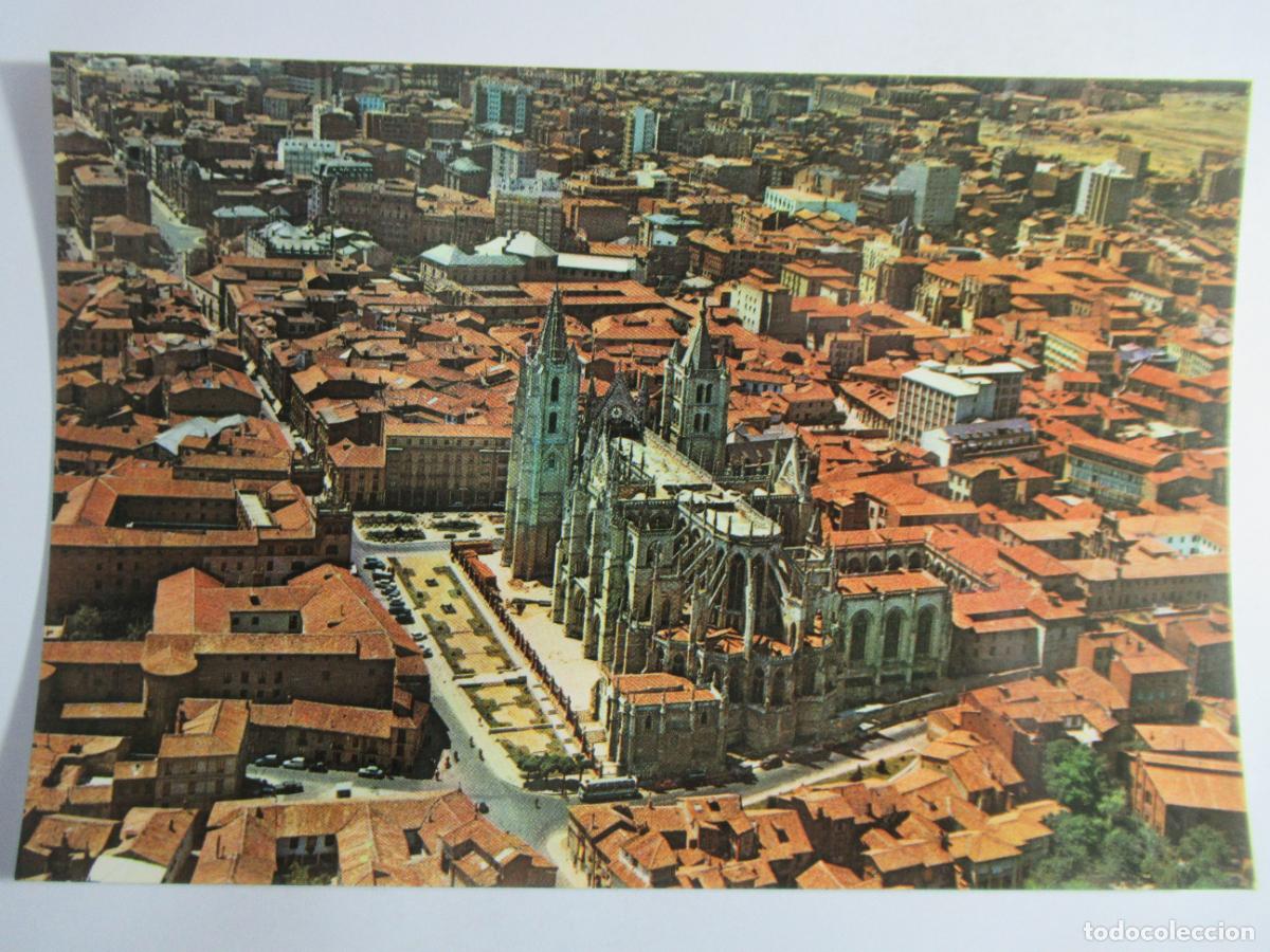 Postales: Le&oacute;n - Catedral. Vista a&eacute;rea - S/C