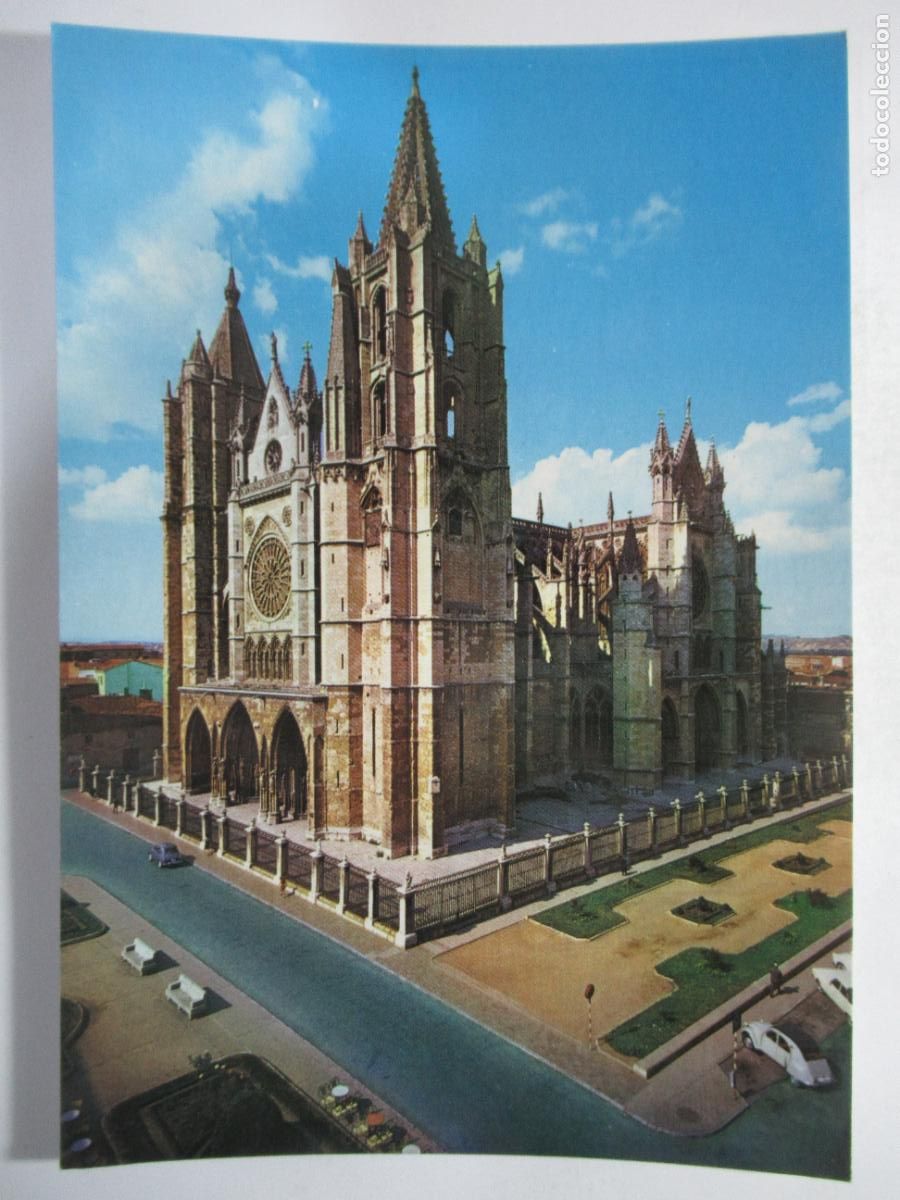 Postales: Le&oacute;n - La Catedral - Escrita