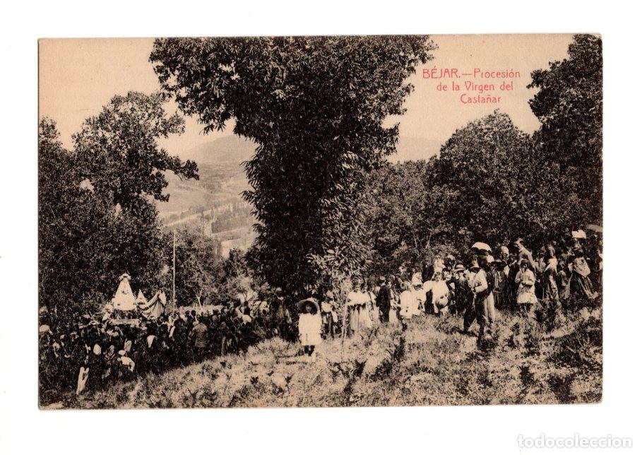 Postales: B&Eacute;JAR.(SALAMANCA).- PROCESI&Oacute;N DE LA VIRGEN DEL CASTA&Ntilde;AR.