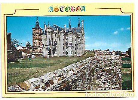 Postales: PALACIO EPISCOPAL Y MURALLAS / EPISCOPAL PALACE AND WALLS.- ASTORGA - LEON