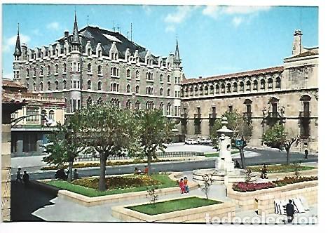 Postales: PLAZA SAN MARCELO, CAJA DE AHORROS Y DIPUTACION PROVINCIAL.- LEON