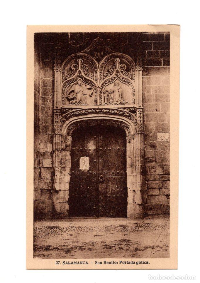 Postales: SALAMANCA.- SAN BENITO: PORTADA G&Oacute;TICA.