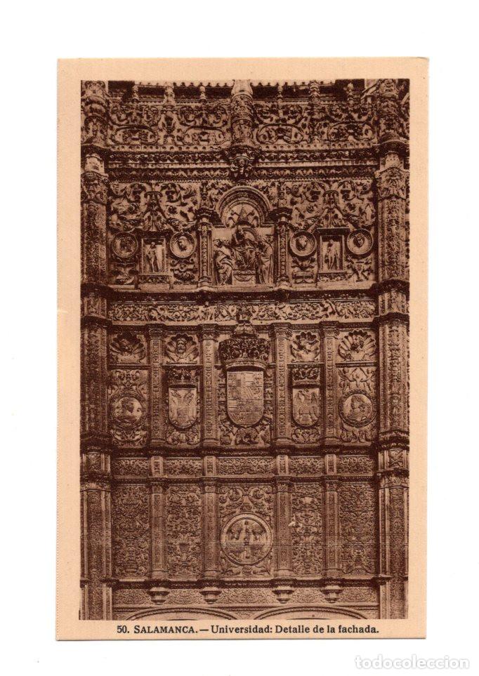 Postales: SALAMANCA.- UNIVERSIDAD: DETALLE DE LA FACHADA.