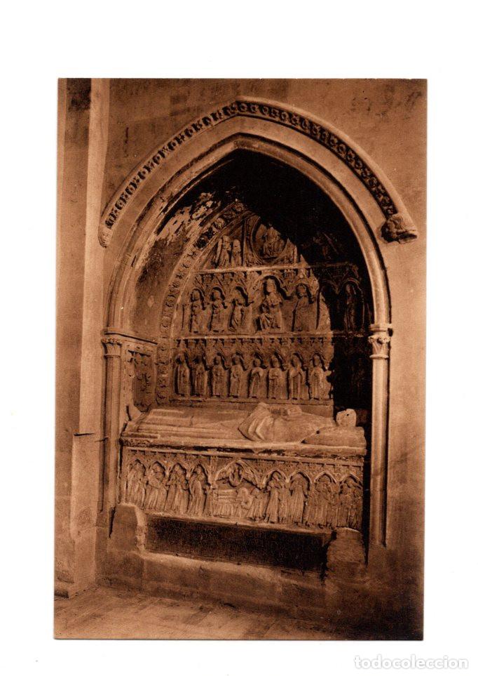 Postales: SALAMANCA.- CATEDRAL VIEJA. 39 SEPULCRO DE D. JUAN FERNANDO RICO (SIGLO XIII) 1. ROLALA, FOT. BARCE