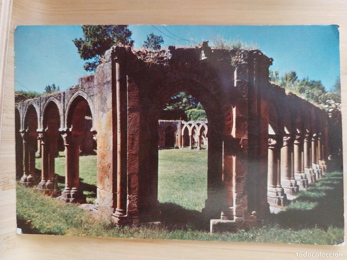 Postales: CLAUSTROS SAN JUAN DUERO SORIA ED VISTABELLA 405 CIRCULADA A&Ntilde;O 1963