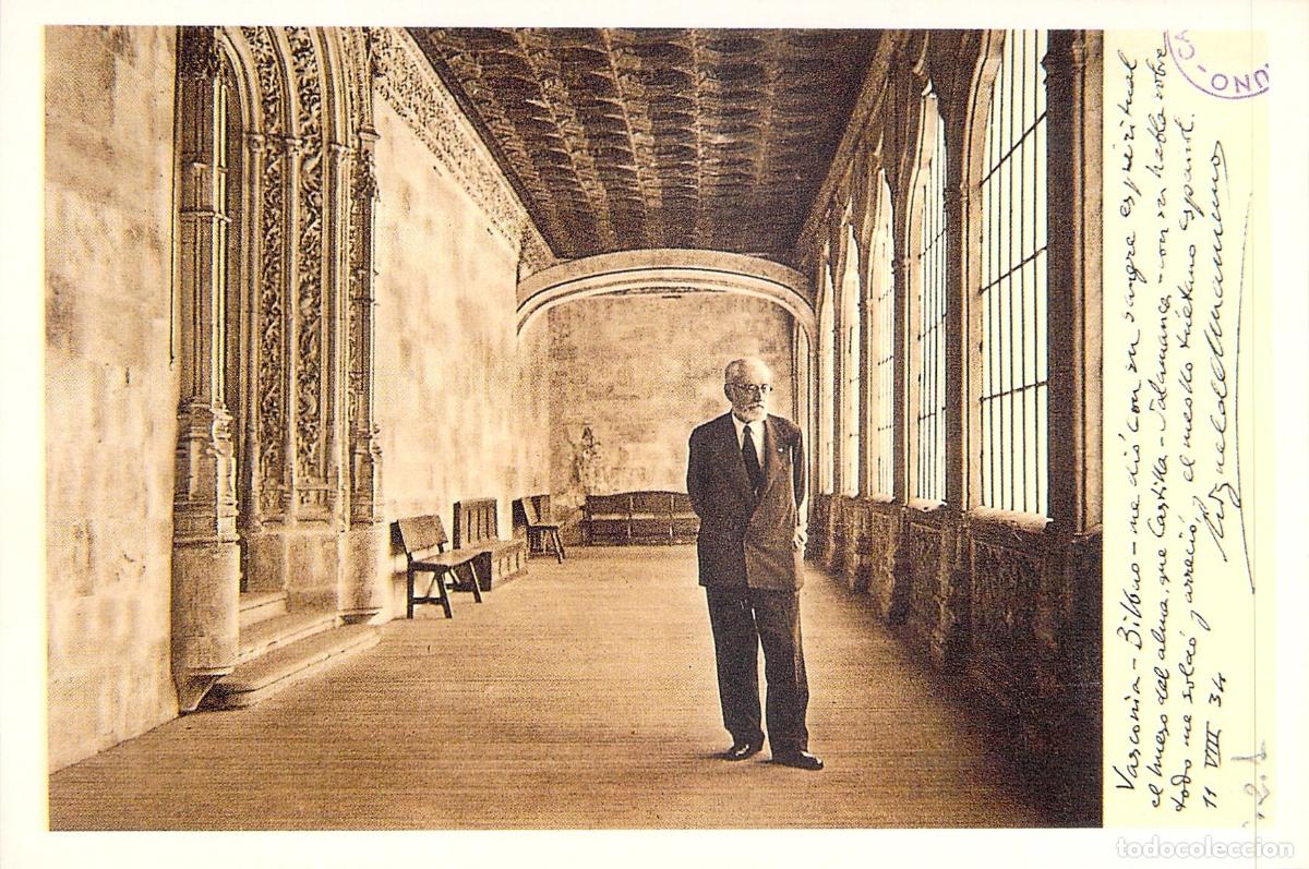 Postales: Postal de Miguel de Unamuno en la Universidad de Salamanca