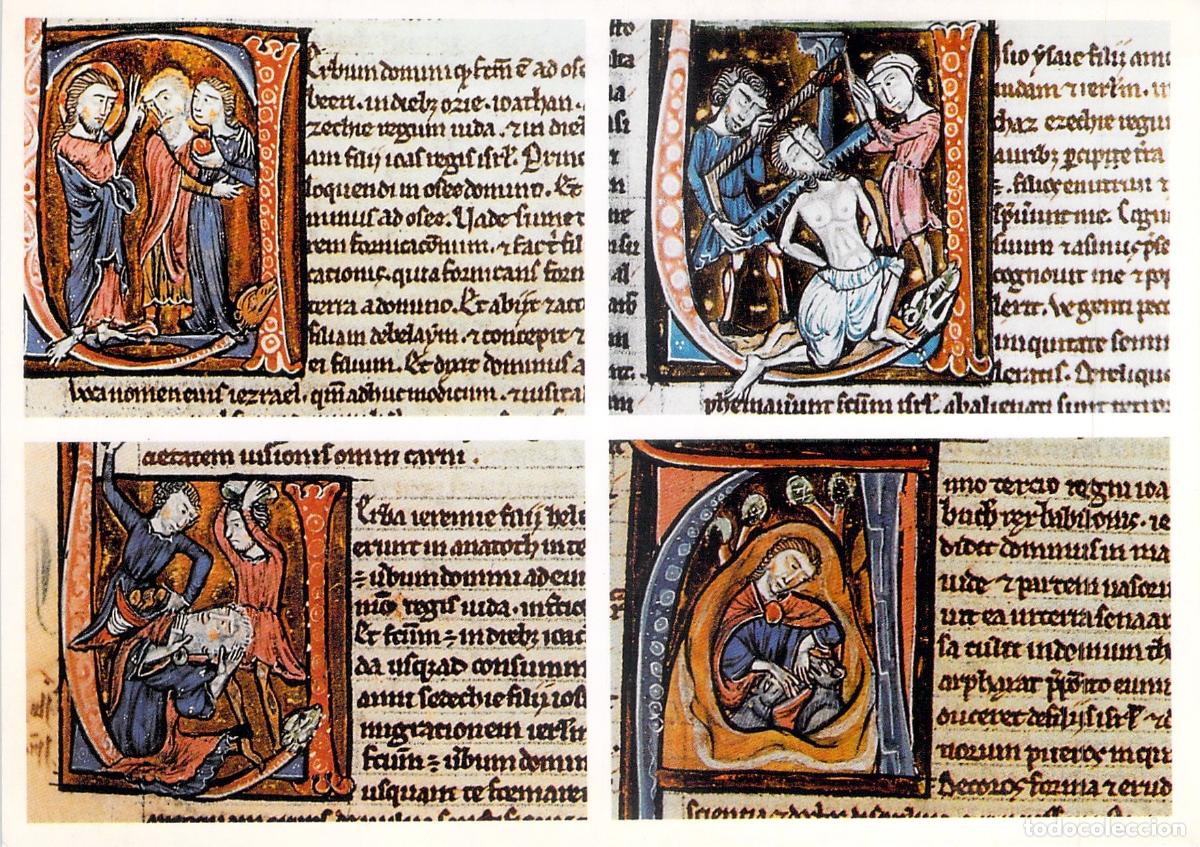 Postales: Postal Miniaturas Biblia de San Vicente Ferrer Salamanca