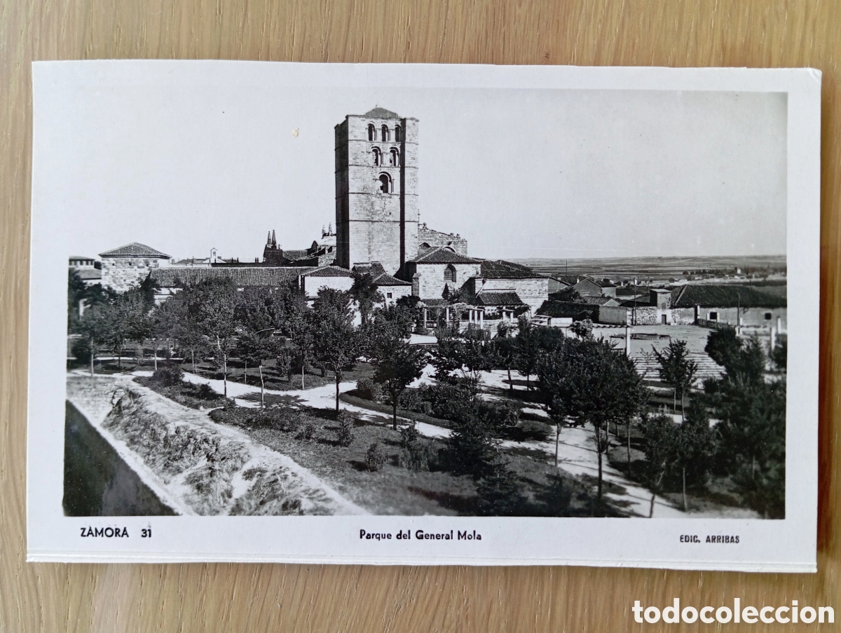 Postales: POSTAL ZAMORA PARQUE DEL GENERAL MOLA ARRIBAS 31 SIN CIRCULAR