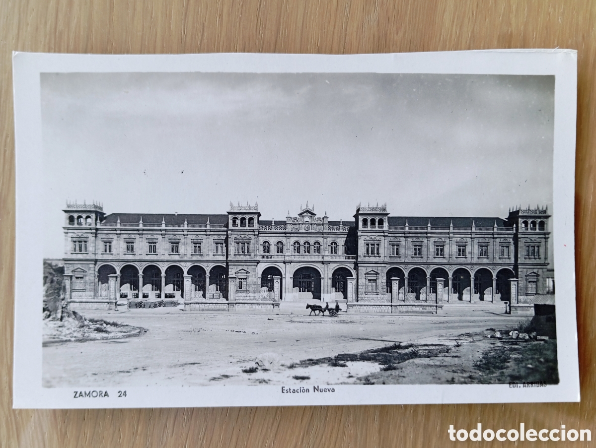 Postales: POSTAL ZAMORA ESTACI&Oacute;N NUEVA ARRIBAS 24 SIN CIRCULAR