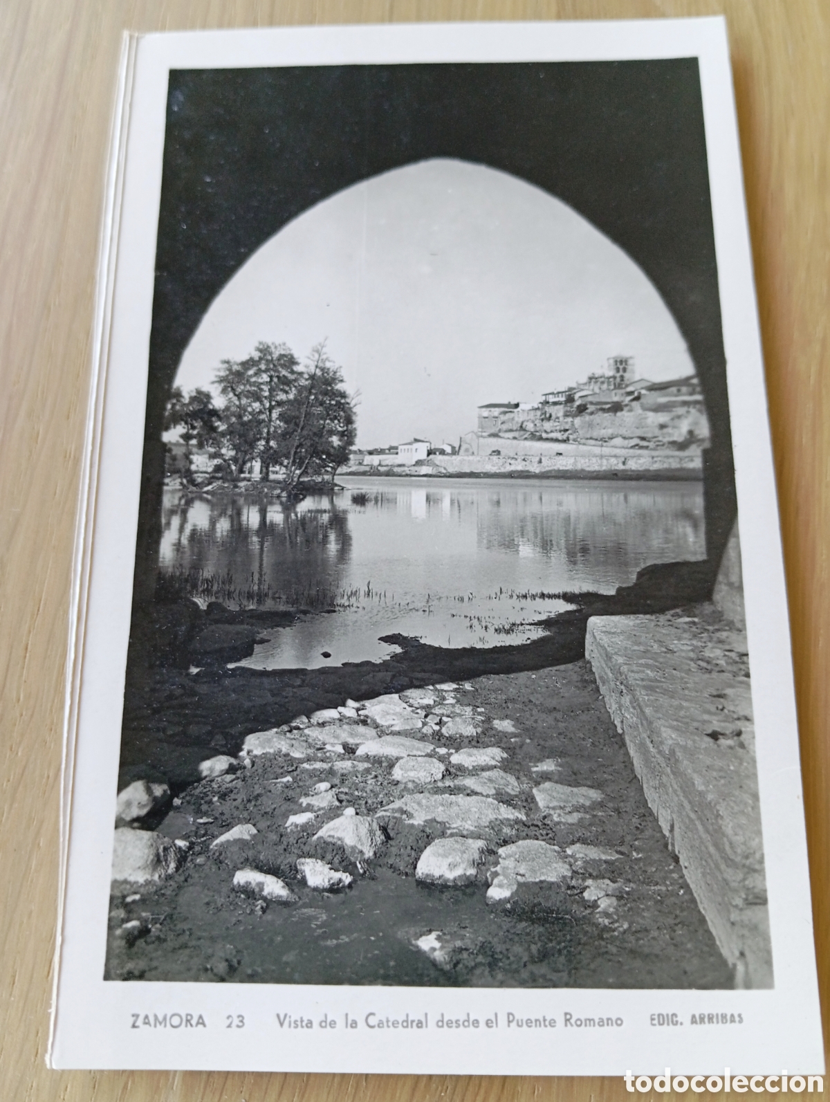 Postales: POSTAL ZAMORA VISTA DE LA CATEDRAL DESDE EL PUENTE ROMANO ARRIBAS 23 SIN CIRCULAR