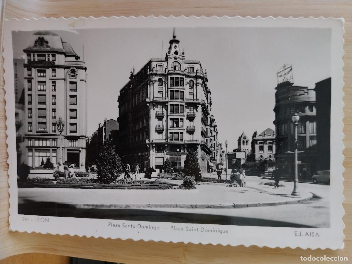 Postales: PLAZA SANTO DOMINGO LEON ED AISA 241 BN DORSO ESCRITA ANIMADA