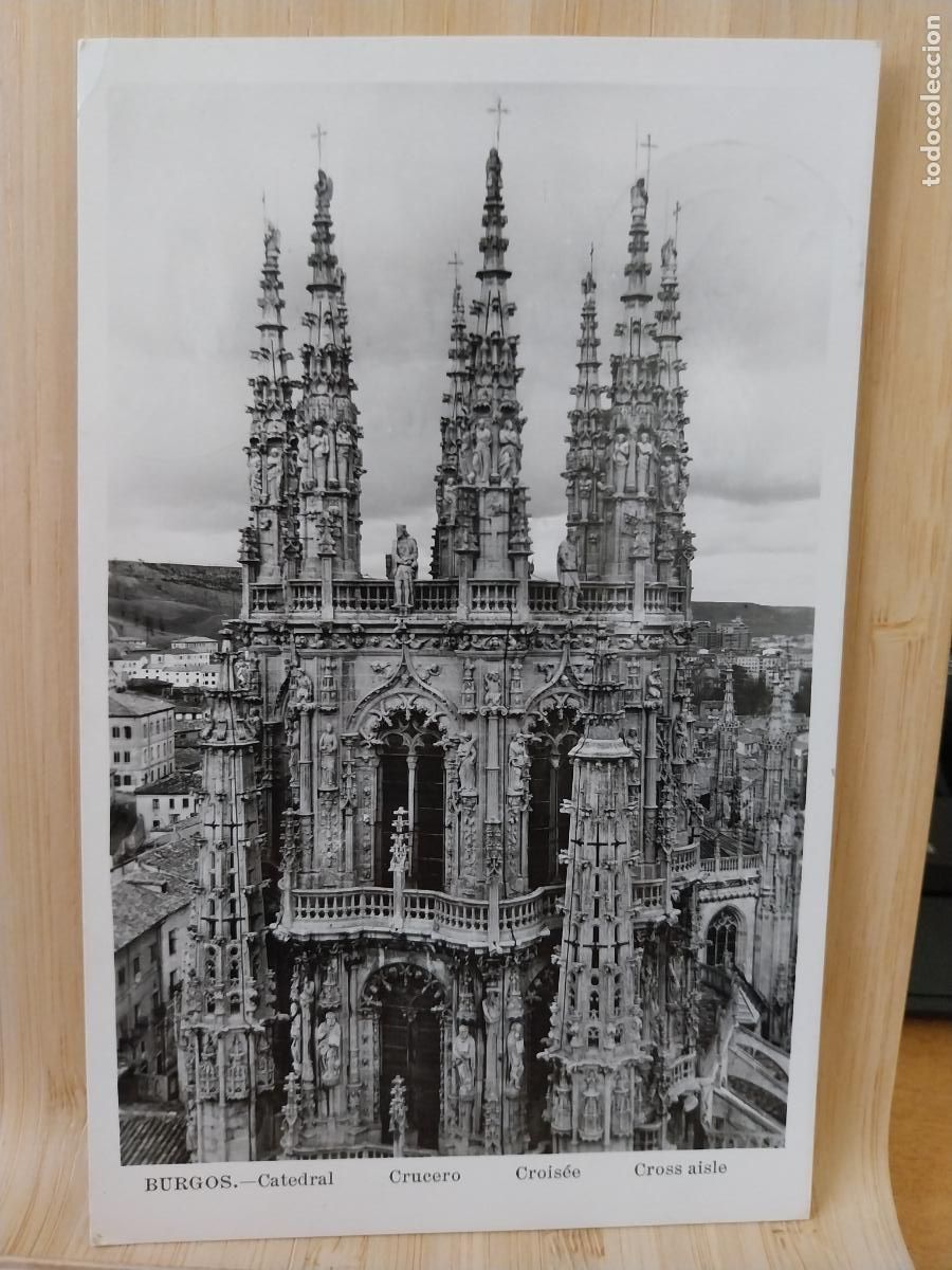 Postales: BURGOS CATEDRAL CRUCERO ED MANIPEL 302 A&Ntilde;O 1958 CIRCULADA A&Ntilde;O 1962