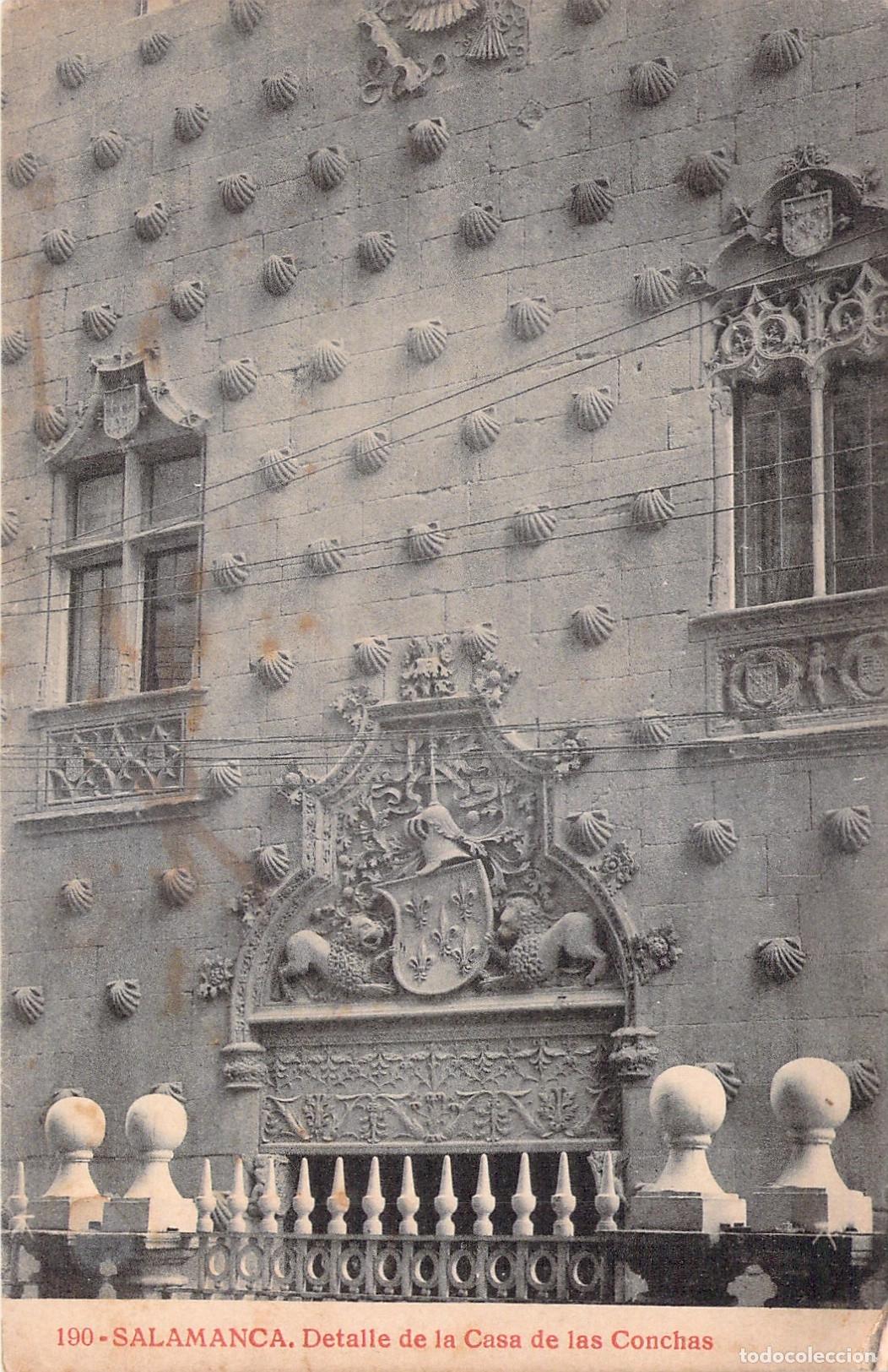 Postales: Postal de la Fachada de la Casa de las Conchas, Salamanca